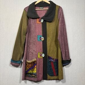 Vintage lee andersen patchwork jacket cardigan
